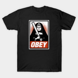 OBEY - Nun - Distressed T-Shirt